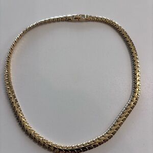 Monet Gold Tone Flexible Necklace